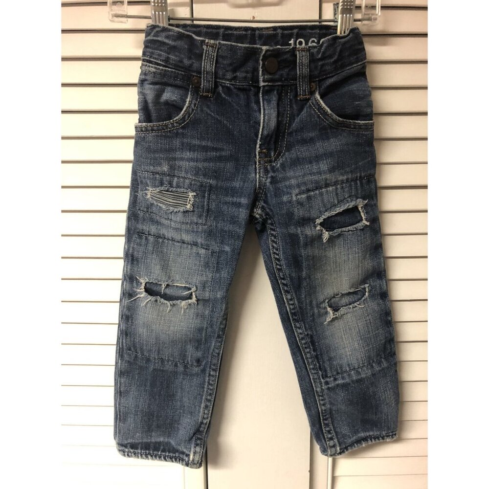 Gap Size 2 Distressed Blue Jeans